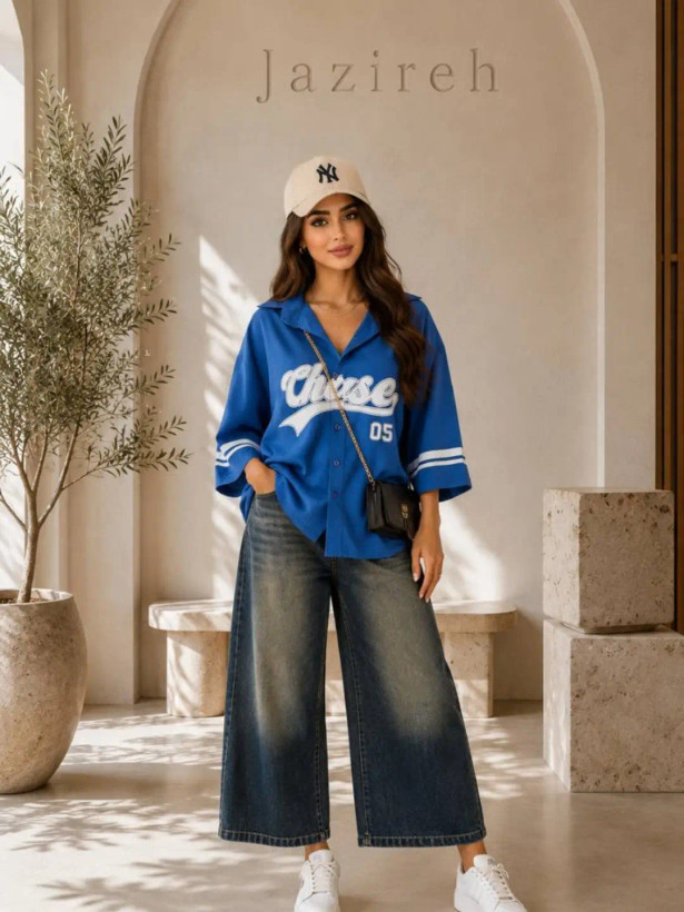 شومیز زنانه بیستبالی