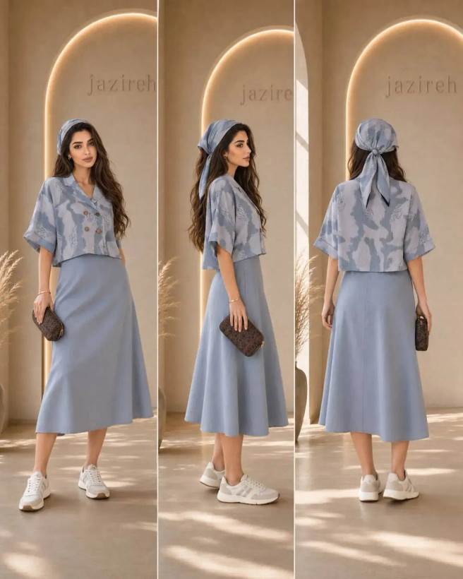 ست شومیز کیمونو و دامن زنانه جام